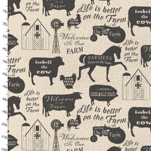 On The Farm - Silhouettes from 3 Wishes Fabric