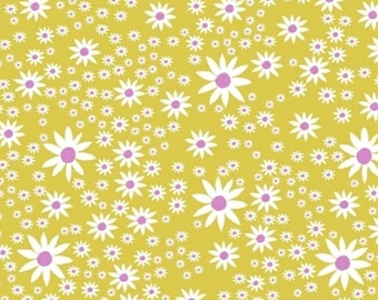 Daisy Chain - Margaritas en amarillo mostaza de Annabel Wrigley de Windham Fabrics