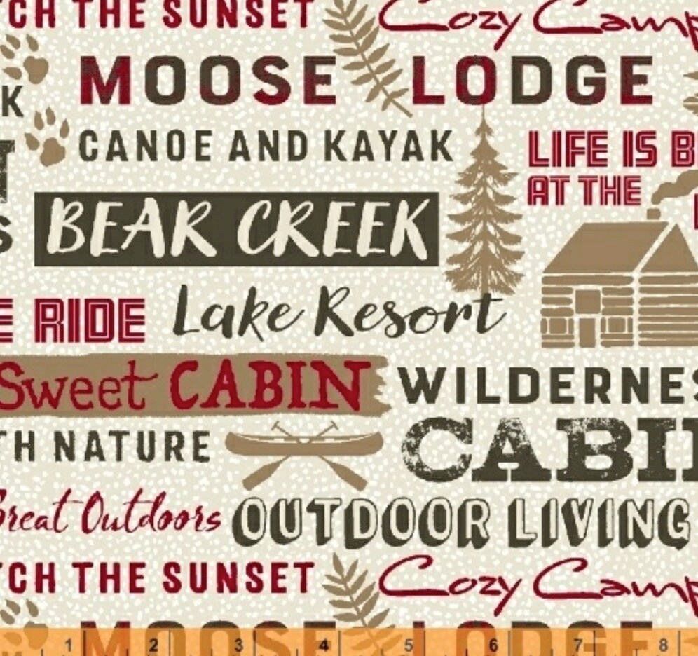Home Sweet Cabin Cabin Words Beige From Whistler Studios Etsy