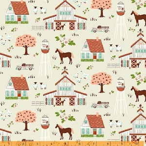 Cottage Farm - Farm Vignette Ivory from Windham Fabrics