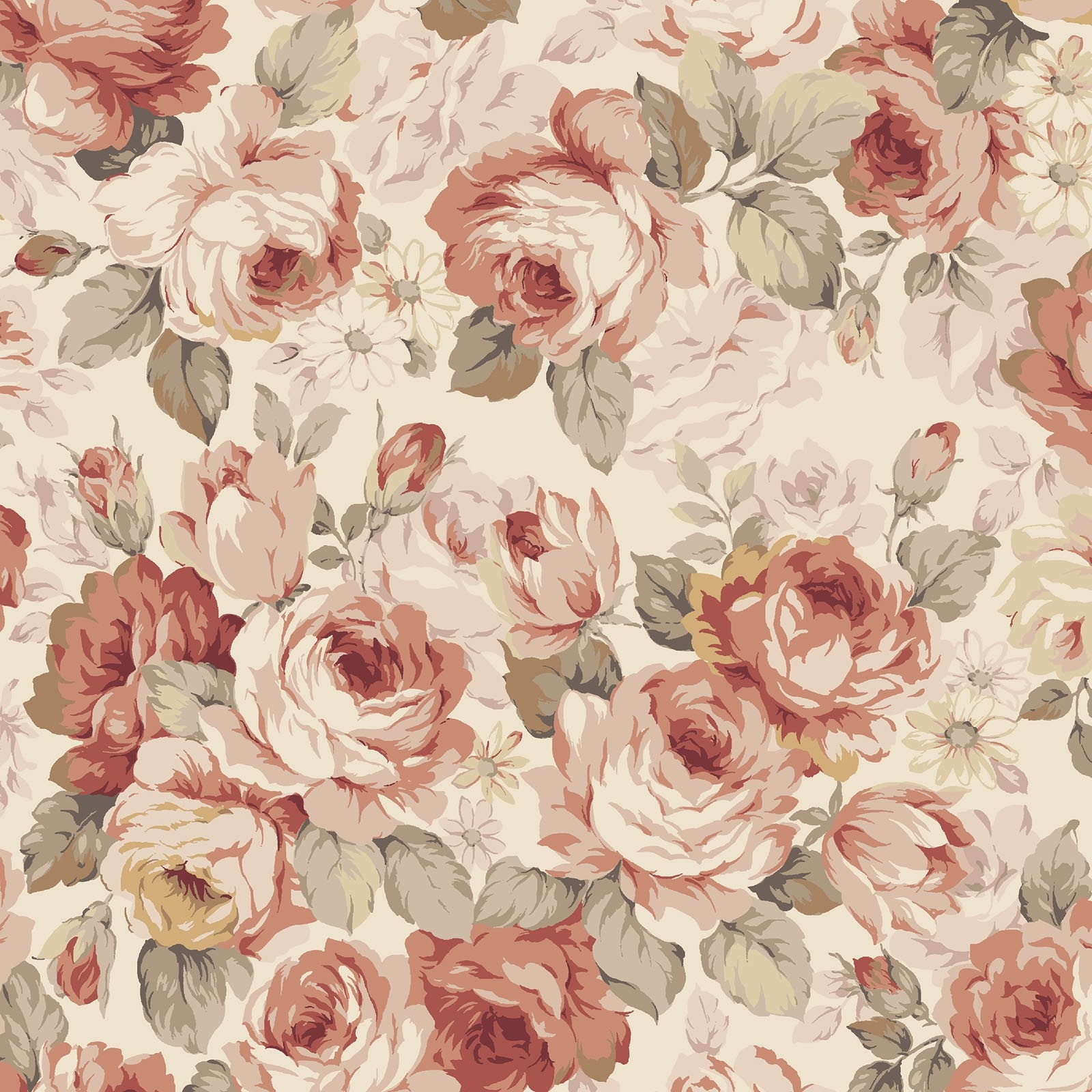 Ruru Bouquet Classic Library 3 - Packed Bunch Roses Peachy Pink 