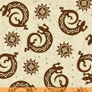 Coyote Canyon - Lizards Brown Tan by Whistler Studios from Windham Fabrics