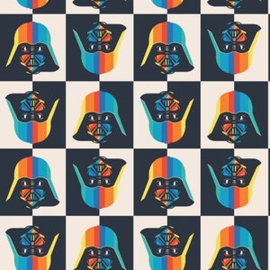 Star Wars - Rainbow Darth Vader from Camelot Fabrics
