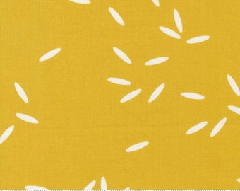 Filigree - Rice Saffron Yellow 1812 13 by Zen Chic from Moda Fabrics