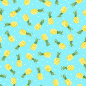 Fun in the Sun - Pineapple Fun Turquoise by Andi Metz from Kanvas Studio Fabric