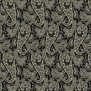 Reminiscence - Paisley Black from Andover Fabrics