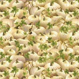 Harvest Festival - Harvest Pumpkins Ivory from Benartex Fabrics