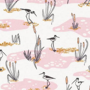 Terrestrial - Wetlands Pink by Sarah Watson from Cloud 9 Fabrics