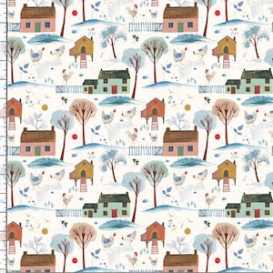 Country Cottage - Scenery Neighborhood Cream from Timeless Treasures Fabric