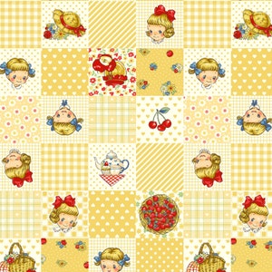 Margaret And Sophie 6 - Square Patches Yellow from Quilt Gate Fabric