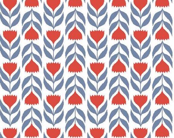 Rosa LAWN - Red Tulips from Monaluna Fabrics