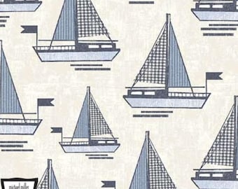 Bon Voyage - Wind Spirit Sailboards Cream from Michael Miller Fabrics