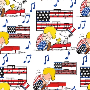 Peanuts - Linus Snoopy Americana from Springs Creative Fabric