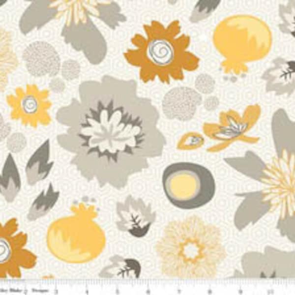 SALE - Lost and Found 2 - Main Gray Floral by My Mind’s Eye from Riley Blake