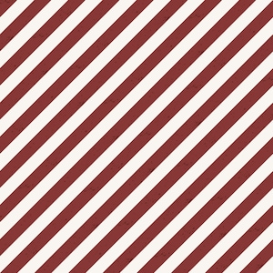 Carte postale de Noël - Rayures diagonales rouges par Robin Davis Studio de Clothworks Fabric