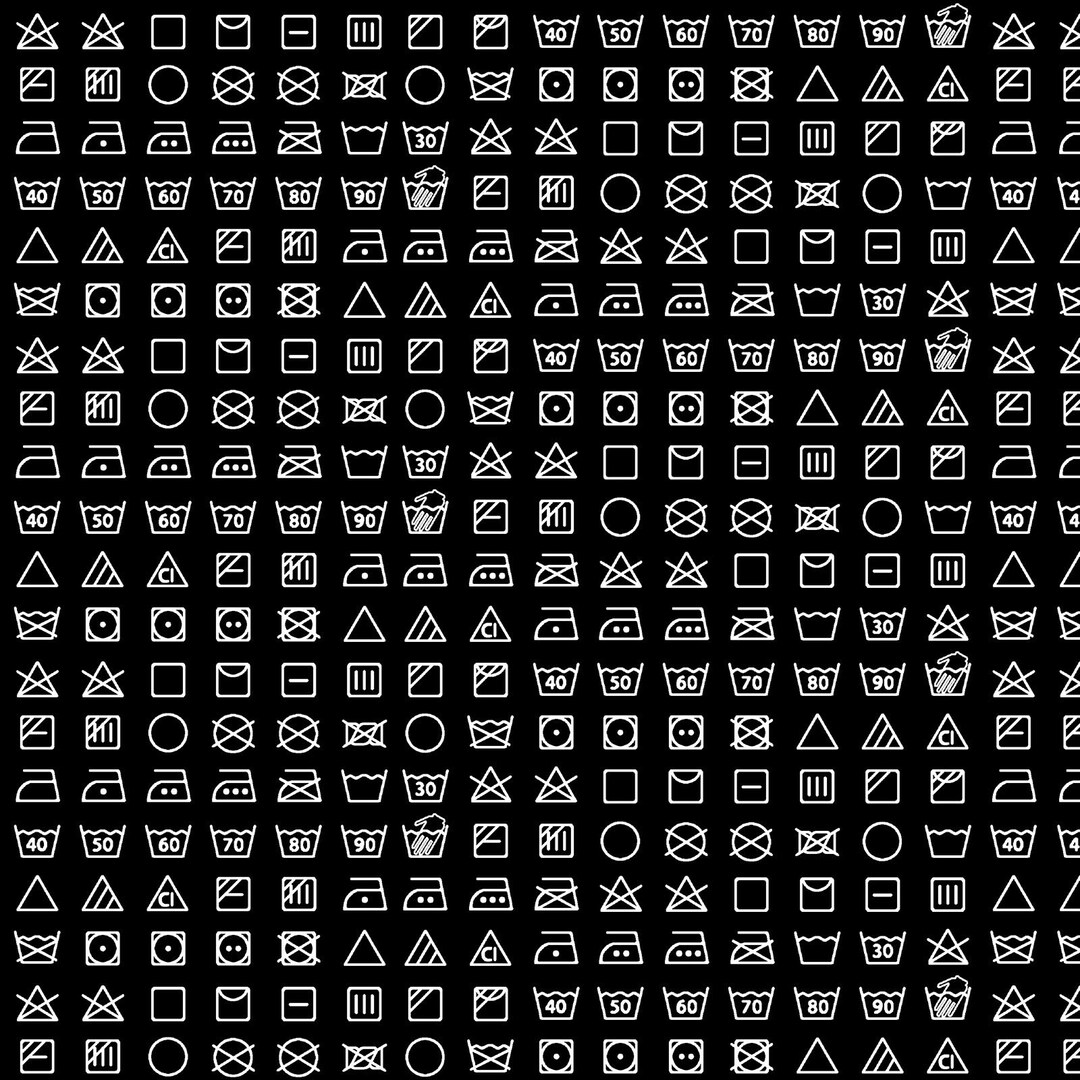Laundry Room Symbols Black by From Studio E Fabrics Etsy