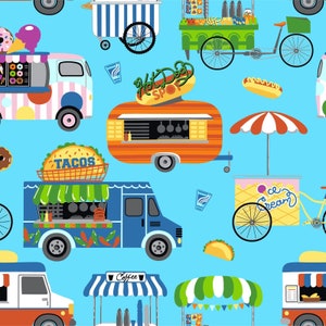 Lollie Snacks - It’s Snacktime Food Trucks Carts Blue from Freckle and Lollie