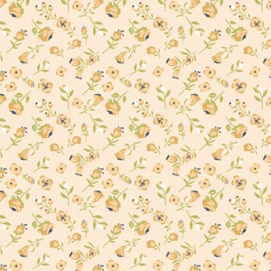 Daisy Mae - Mini Mai Yellow Peach Pink from Poppie Cotton Fabric