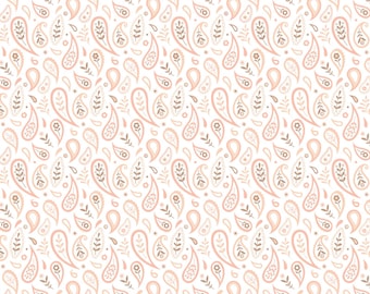 Olivia - Paisley Floral Sprig Pink from Camelot Fabrics