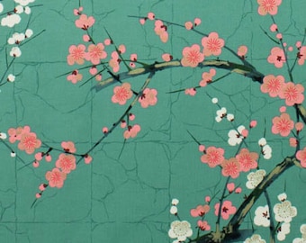 Golden Garden - Cherry Blossom Teal from Alexander Henry