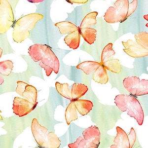 Patricia - Butterflies Soft Multi from In The Beginning Fabric