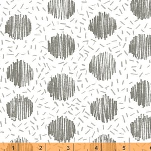 Homeward - Chicken Scratch Circle Dash White by Natalie Barnes  from Windham Fabrics
