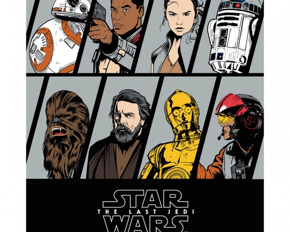 Star Wars The Last Jedi - Resistance Characters PANEL from Camelot Fabrics