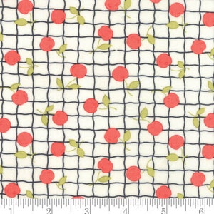 Farmhouse II - Apple Grid Milk Tomato Red by Fig Tree Quilts from Moda Fabrics