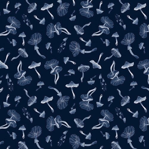 Starstuff - Mushrooms Navy par Rae Ritchie de Dear Stella Fabric