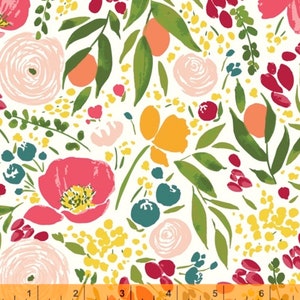 Cora - Floral White from Windham Fabrics