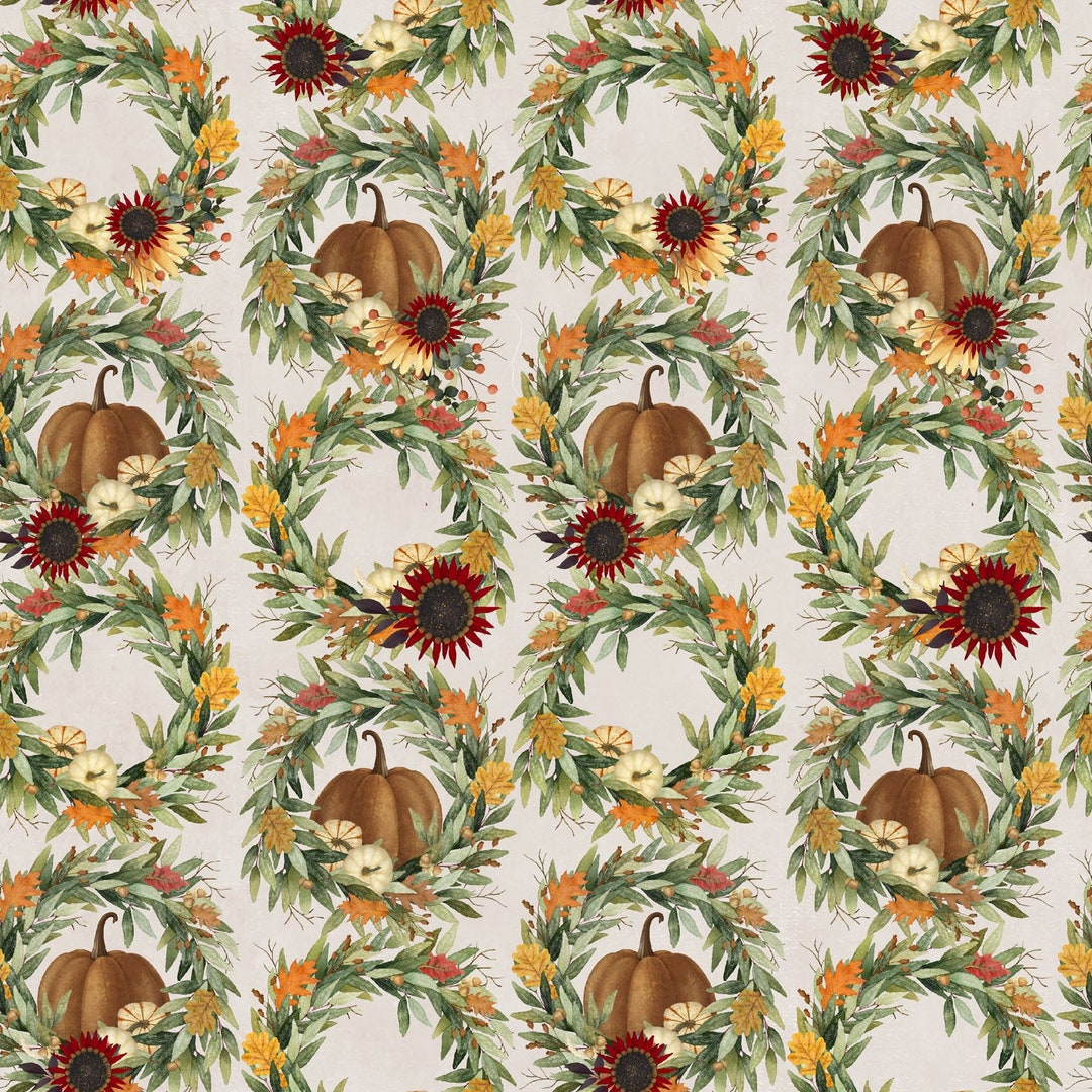 Happy Fall Beth Happy Fall - Wreath by Beth Albert From 3 Wishes Fabric - Etsy