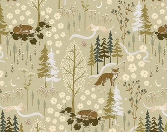 Willow Bend - Wildlands Forest Fox Sage Tan di Windham Fabrics