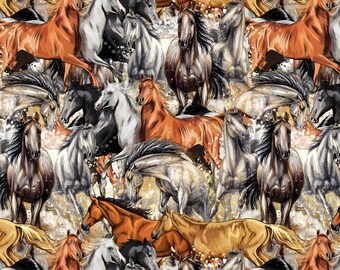 Galloping Horses from David Textiles Fabrics