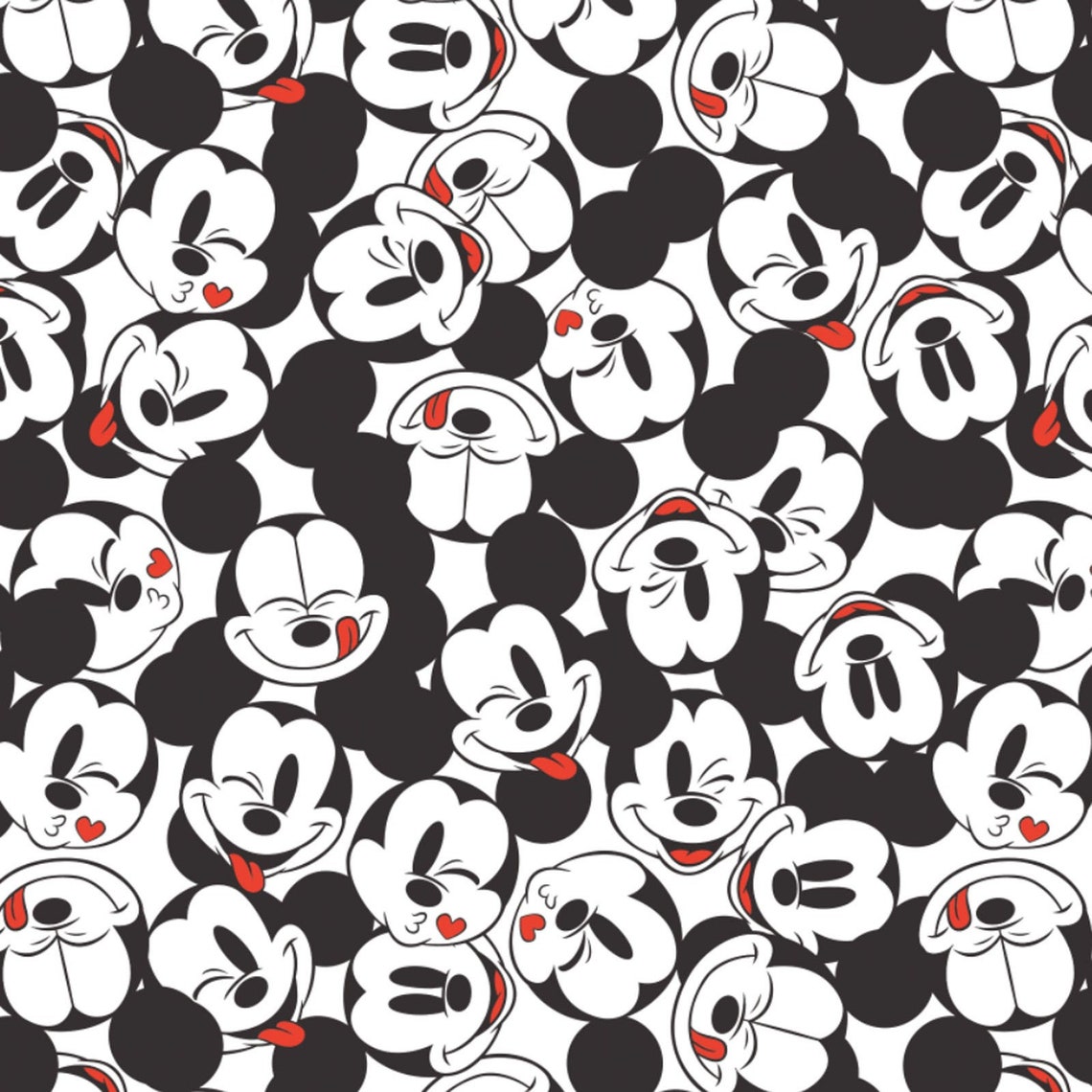 Mickey Mouse - Tossed Stack Mickey White From Camelot Fabrics - Etsy