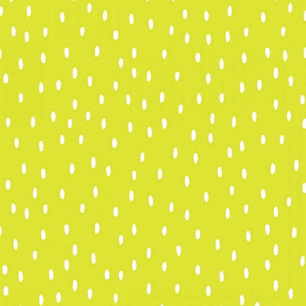 May include: A bright yellow background with a pattern of white dots.