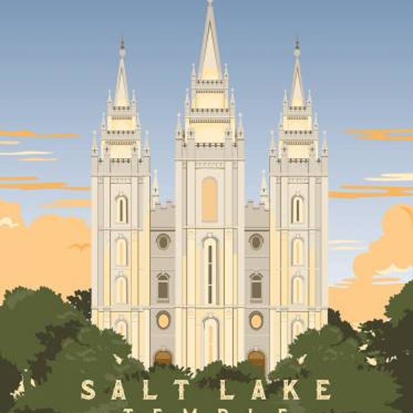 SALE - Temples - Salt Lake 36 Inch PANEL from Riley Blake Fabric