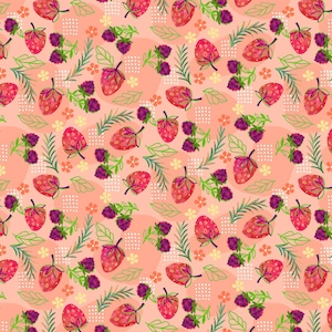 Ambrosia - Strawberries by Natalie Miles from P&B Textiles Fabric
