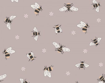 Queen Bee - Bees Warm Beige de Lewis and Irene Fabric
