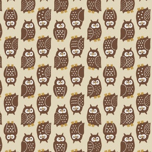 Nordic Mini - Owls Natural from Cosmo Fabric