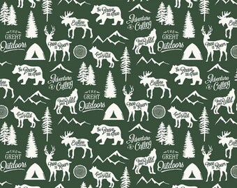 Adventure is Calling - Main Green from Riley Blake Fabric