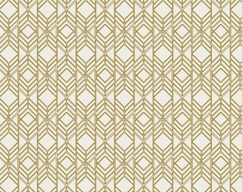 Foglia - Filigrana Oro Bianco di Windham Fabrics