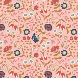 Chieveley Metallic - Country House Floral Pink from Lewis and Irene