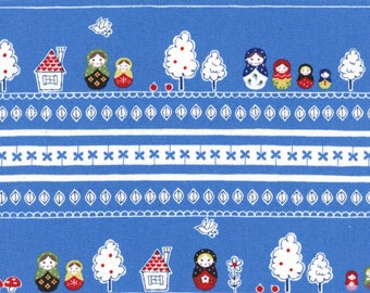 Hello My Friend Oxford Fabric by Push Pin - Kokka Fabric - Out of
