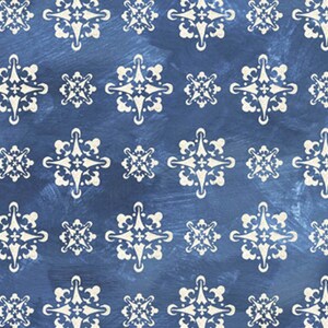 Tuscan Sun - Medallions Blue from David Textiles Fabrics
