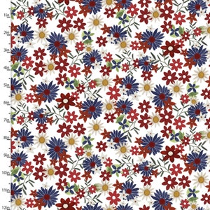 Sweet Land of Liberty - All-over bloemenwit van 3 Wishes Fabric
