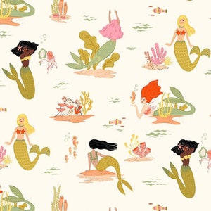 Seafarer - Mermaids Vanilla from Dear Stella Fabric