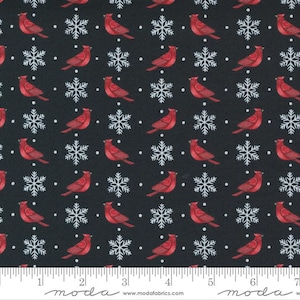 Home Sweet Holidays - Bird Snowflakes Black by Deb Strain from Moda Fabrics