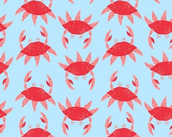 Seas the Day - Crabs Blue from Studio E Fabrics