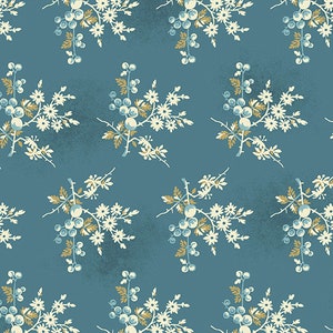 Something Blue - Bayas frescas en azul océano de Laundry Basket Quilts de Andover Fabrics