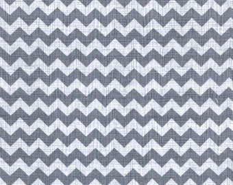 Zig - Gray Zig Zag Cotton Print Fabric from Timeless Treasures